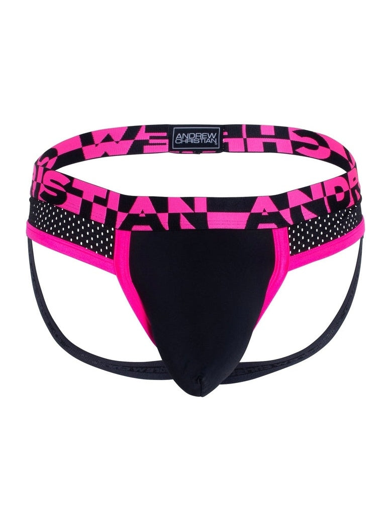【AC】Sports Mesh Jock - ALMOST NAKED® - Black and Pink 6