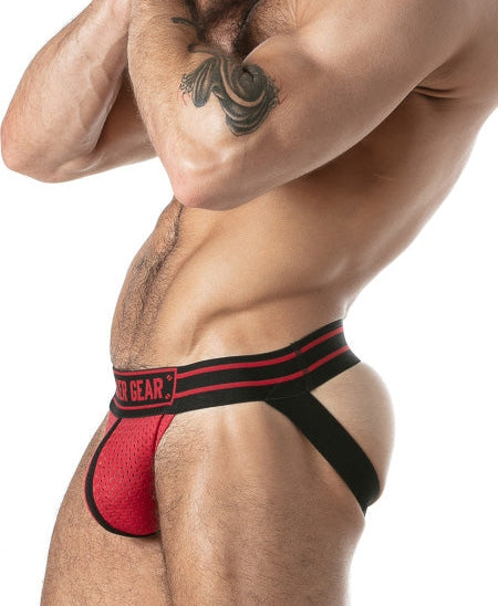 【LG】Sport Mesh JockStrap Red + Free Armband